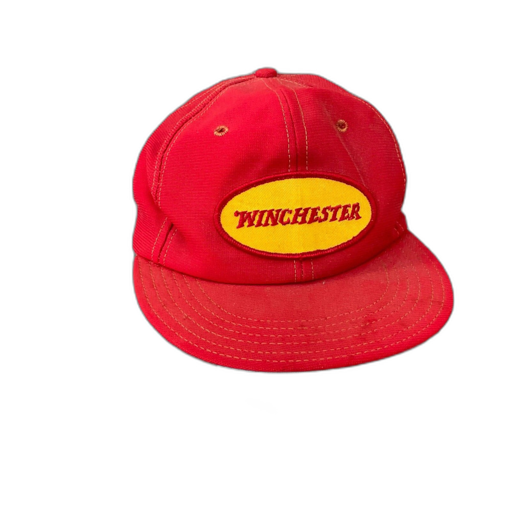 Vintage Winchester Snapback Hat Cap Red USA 80s OS